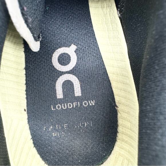 On Cloudflow Running Comfort Sneakers In Smoke/Limelight Sz 10 Athletic Orthotic - Picture 12 of 13